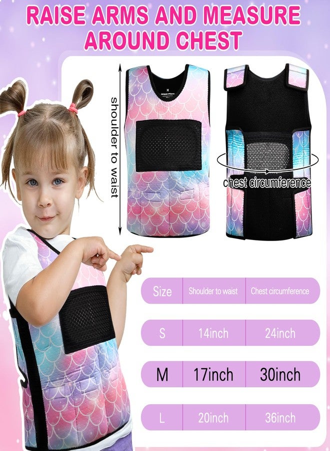 Janmercy Weighted Vest for Kids Ages 4 to 7 and Ages 8+ Boy Girl Adjustable Breathable Compression Vest for Processing Issue(Mermaid,Medium,Tie-dye) - Image 4