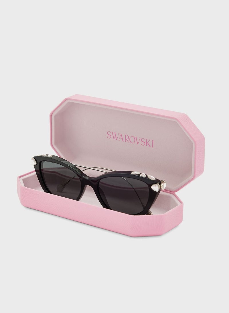 سواروفسكي نظارات شمسية على شكل - Image 5