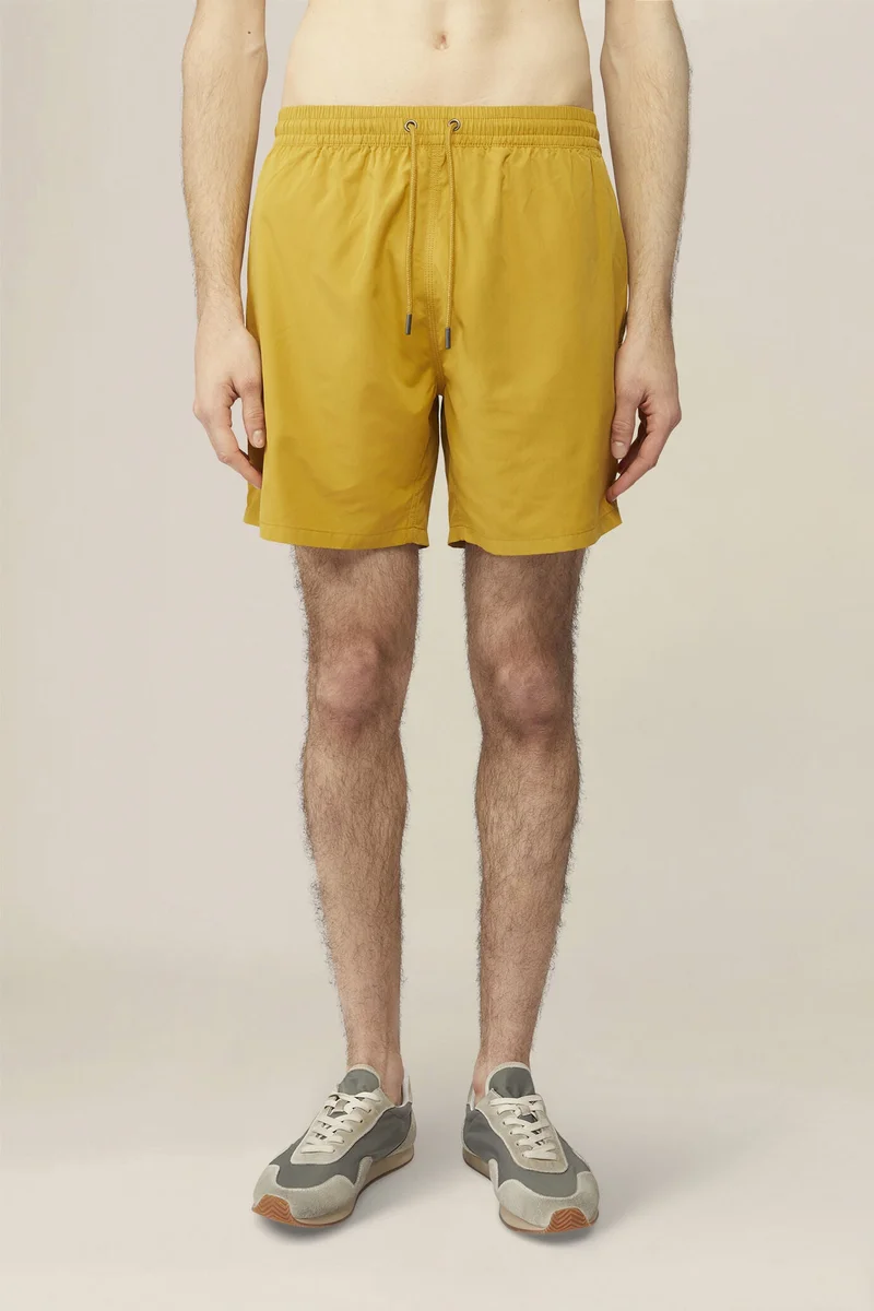 Doppelganger Men's plain swim shorts - Ochre