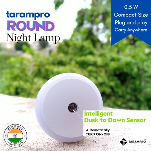 TARAMPRO 0.5 W LED Night Lamp Automatic Light Sensor Smart LED Night Light for Kids Elderly Bedroom Plug Type (Warm White) - Image 2