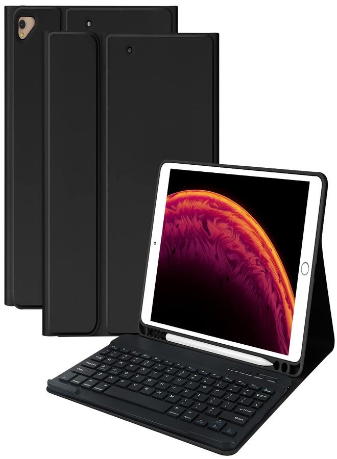 MMK for iPad 9th Generation Case with Keyboard, for iPad 8th 7th Generation Case with Keyboard (Wireless Detachable & Pencil Holder), iPad 10.2"/iPad Air 10.5"(3rd Gen)/iPad Pro 10.5" (Purple) - Image 1