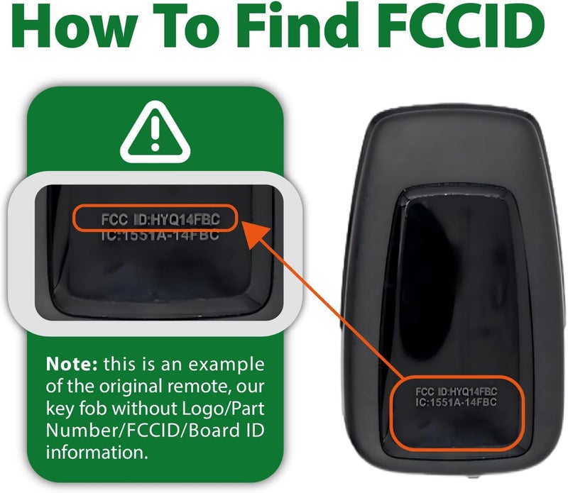 Keylessbest جهاز تحكم عن بُعد لفتح السيارة HYQ14FBC-0351 315MHz 4 أزرار بديل لتويوتا أفالون 2020-2022 - Image 3