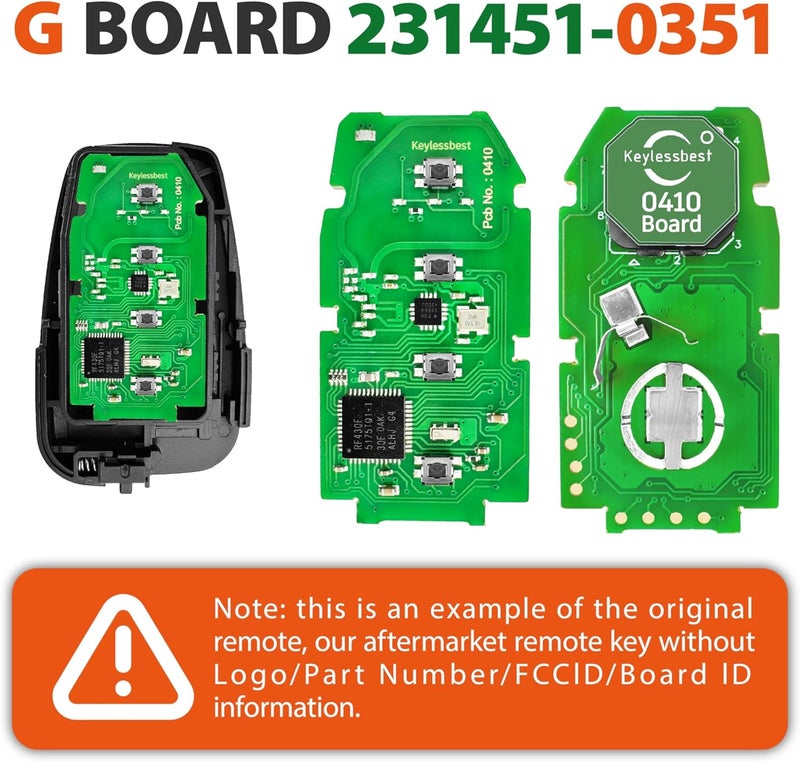 Keylessbest جهاز تحكم عن بُعد لفتح السيارة HYQ14FBC-0351 315MHz 4 أزرار بديل لتويوتا أفالون 2020-2022 - Image 4