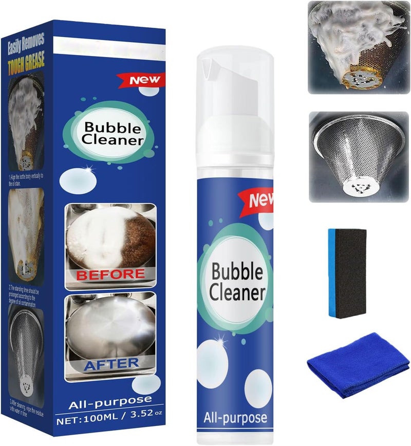 klarako Thezoto Cleaning Spray-The Zoto Cleaning Spray, Thezoto cleaner, All Purpose Rinse Cleaning Foam, Kitchen Bubble Cleaner Foam Spray Heavy Oil Stain Removal (1pcs) - Image 1