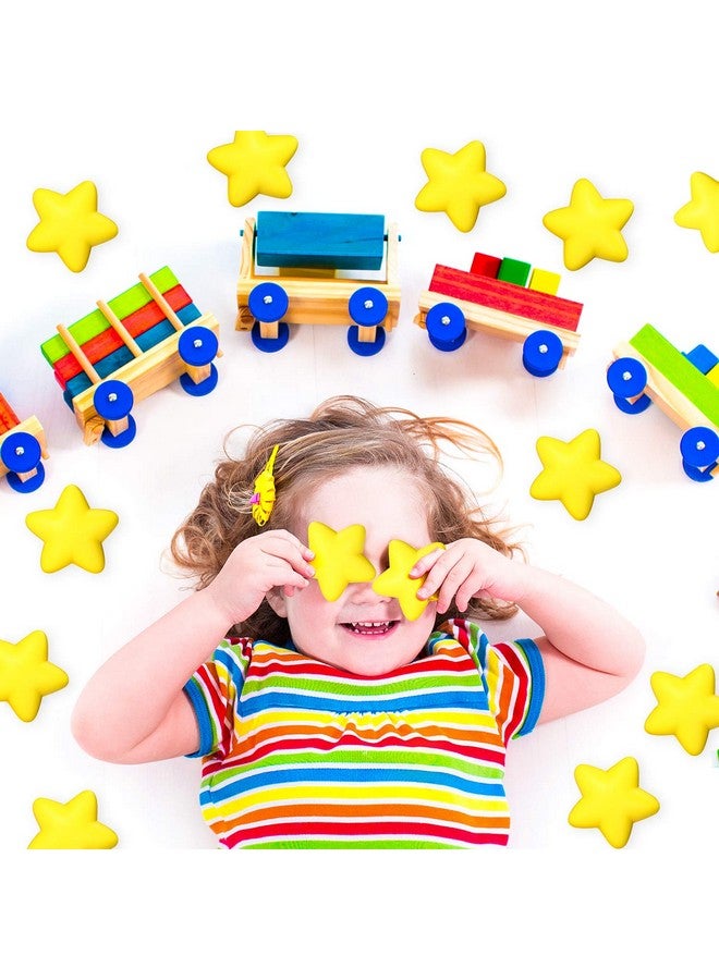 Blulu 30 Pieces Star Stress Ball Bulk Mini Foam Stress Relief Ball for School Carnival Reward, Student Prizes, Party Bag Fillers(Yellow) - Image 2