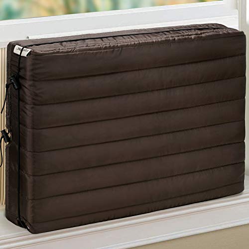 FORSPARK FORSPARK Indoor Air Conditioner Cover AC Covers for Inside with Free Drawstring 17L x 13H x 35D inches Brown 