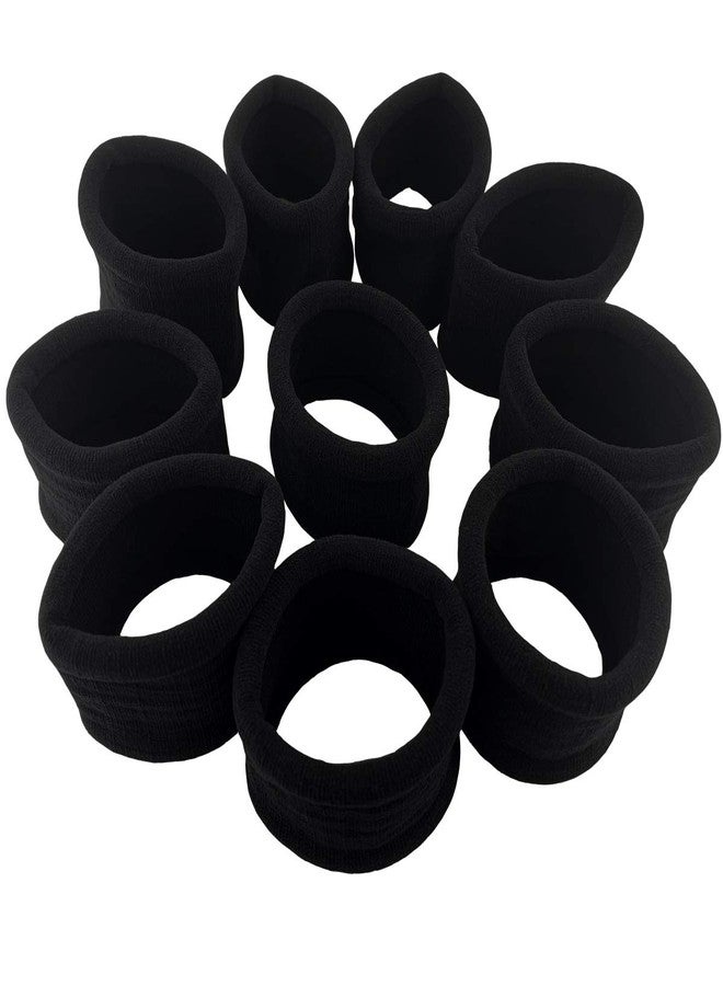 BETITETO Thick Hair Ties, BETITETO 20 Pieces Seamless Ponytail Holders Scrunchies Women Cotton Stretch Hair Elastics for Thick Heavy or Curly Hair (Extra Wide Bands - Black) - Image 3