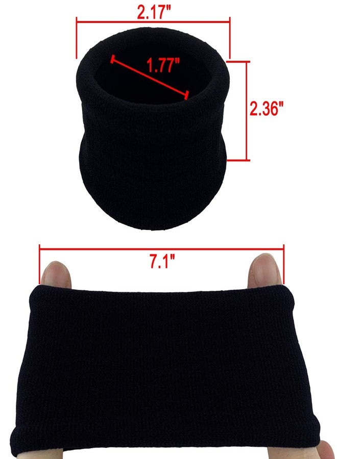 BETITETO Thick Hair Ties, BETITETO 20 Pieces Seamless Ponytail Holders Scrunchies Women Cotton Stretch Hair Elastics for Thick Heavy or Curly Hair (Extra Wide Bands - Black) - Image 5