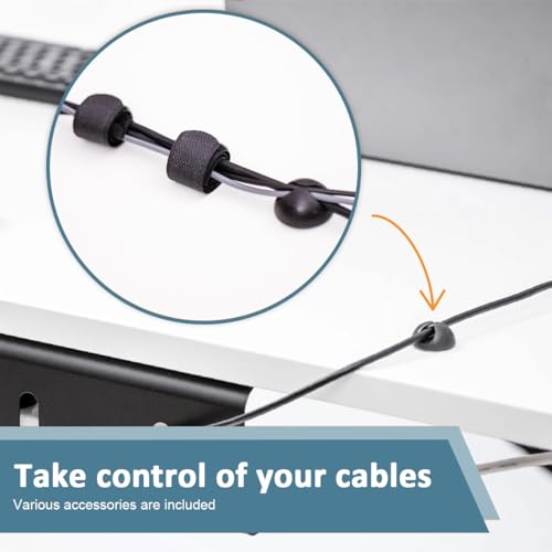 Serplex® Under Desk Cable Organizer Desktop Power Extender Organizer Tray No Drill Home Office Tangle Free Under Desk Power Cord Organizer for Outlet Extension, Power Cords, 15.75''x3.94''x4.72'' - Image 5