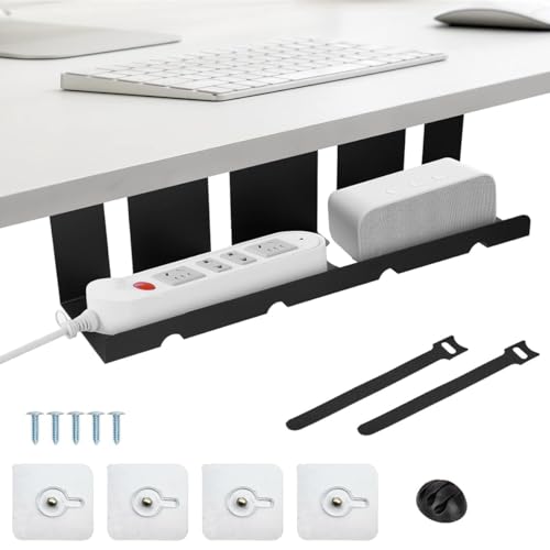 Serplex® Under Desk Cable Organizer Desktop Power Extender Organizer Tray No Drill Home Office Tangle Free Under Desk Power Cord Organizer for Outlet Extension, Power Cords, 15.75''x3.94''x4.72'' - Image 1