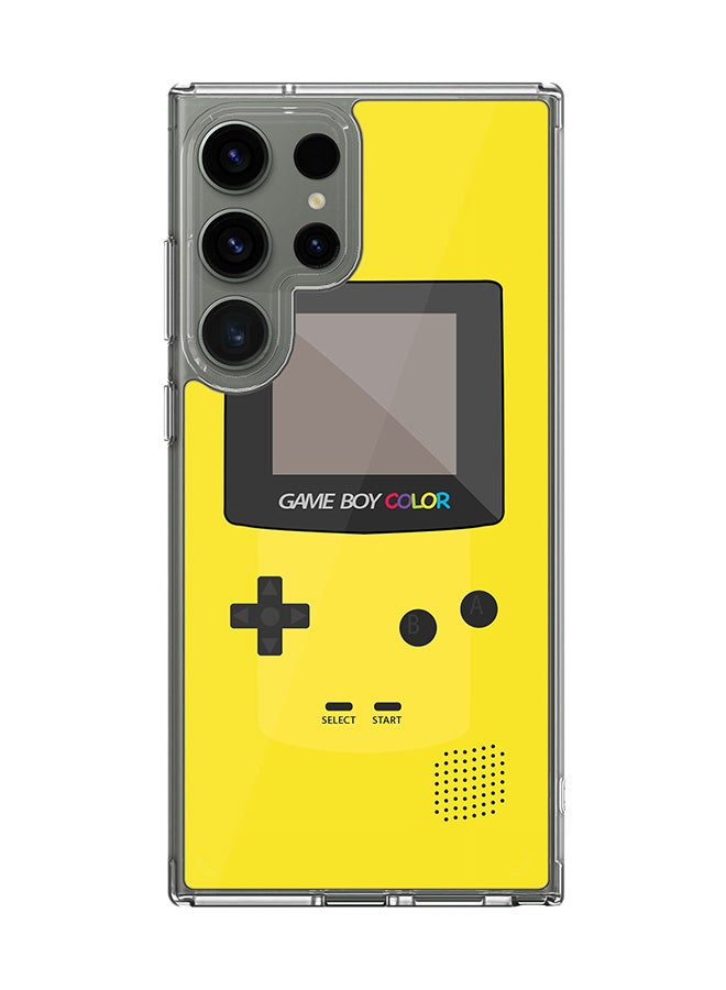 Stylizedd Classic Clear Case for Samsung Galaxy S25 Ultra , Hybrid Soft Case Flexible Edges TPU PC Gel Thin Transparent Cover - Gameboy Color - Yellow - Image 1