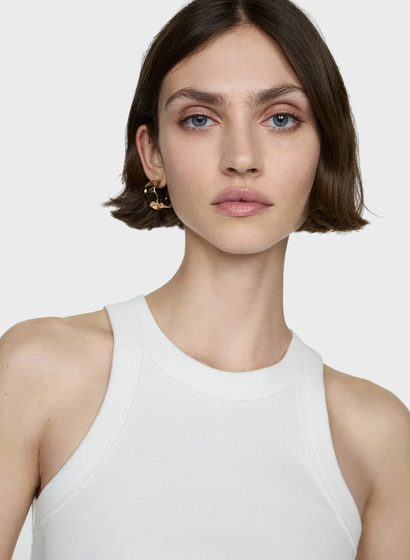 MANGO Essential Crew Neck Top