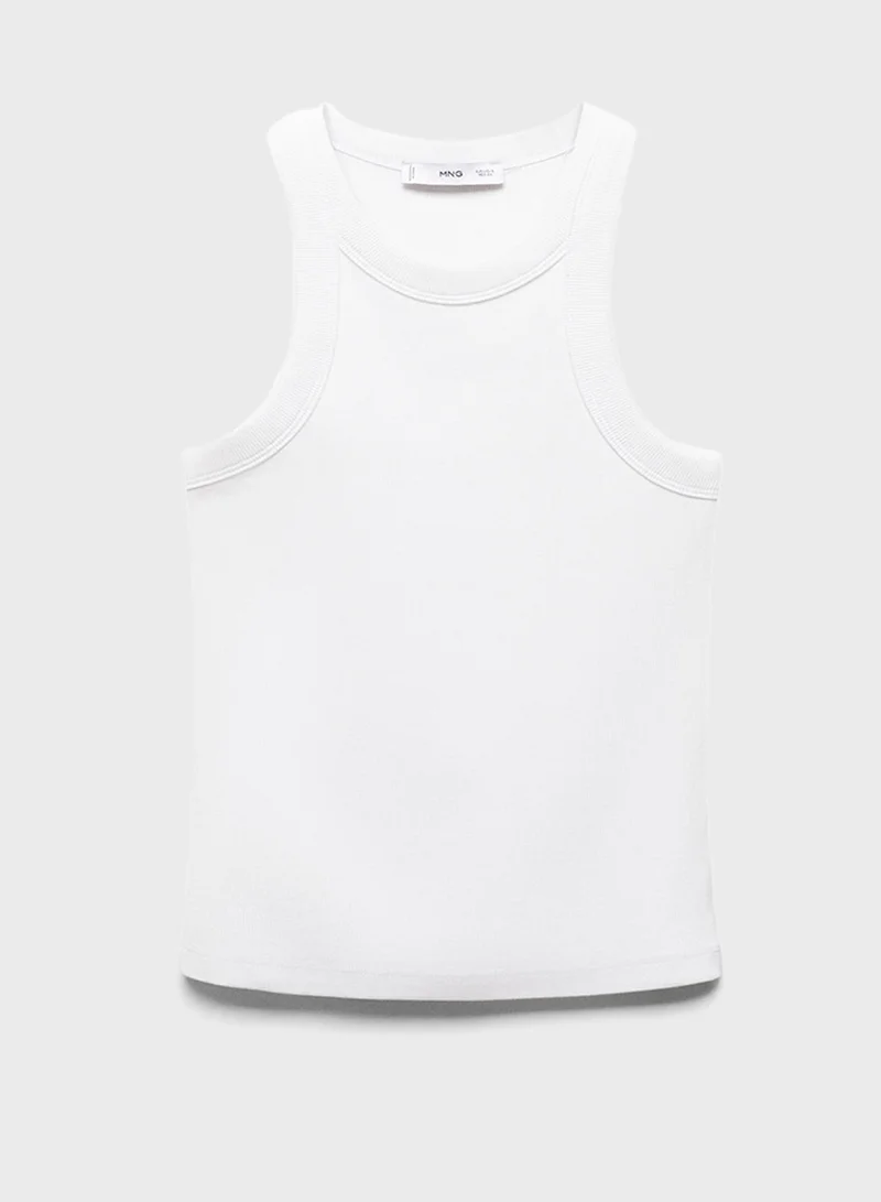 MANGO Essential Crew Neck Top