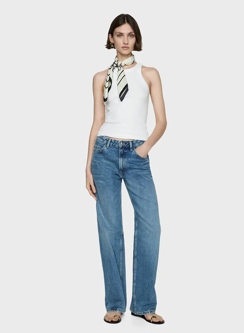 MANGO Essential Crew Neck Top