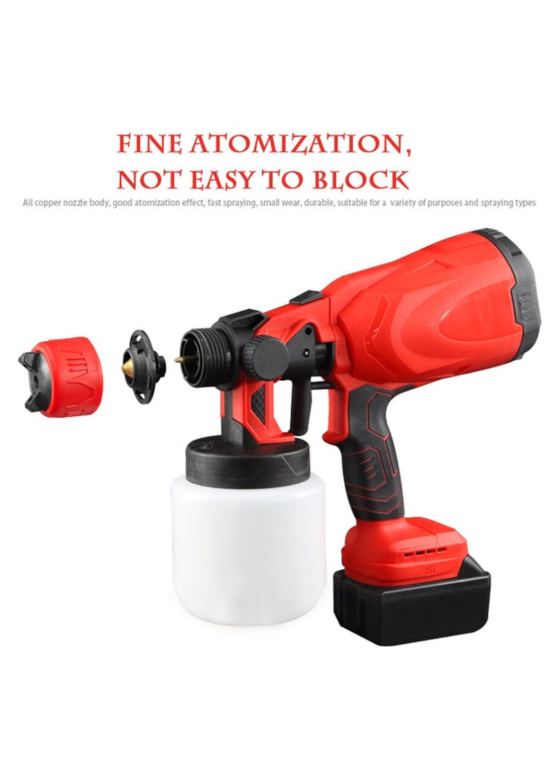 Furtey Paint Sprayer, 700W High Power Electric Paint Sprayer For Home Interior and Exterior , 1100 ML HVLP Spray Paint Gun, Cabinets, Fence, Doors, Walls , Bicycle, Chair  - Image 2
