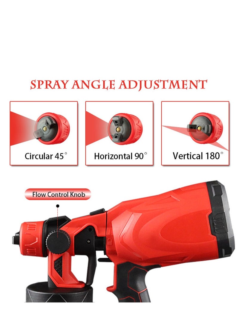 Furtey Paint Sprayer, 700W High Power Electric Paint Sprayer For Home Interior and Exterior , 1100 ML HVLP Spray Paint Gun, Cabinets, Fence, Doors, Walls , Bicycle, Chair  - Image 3