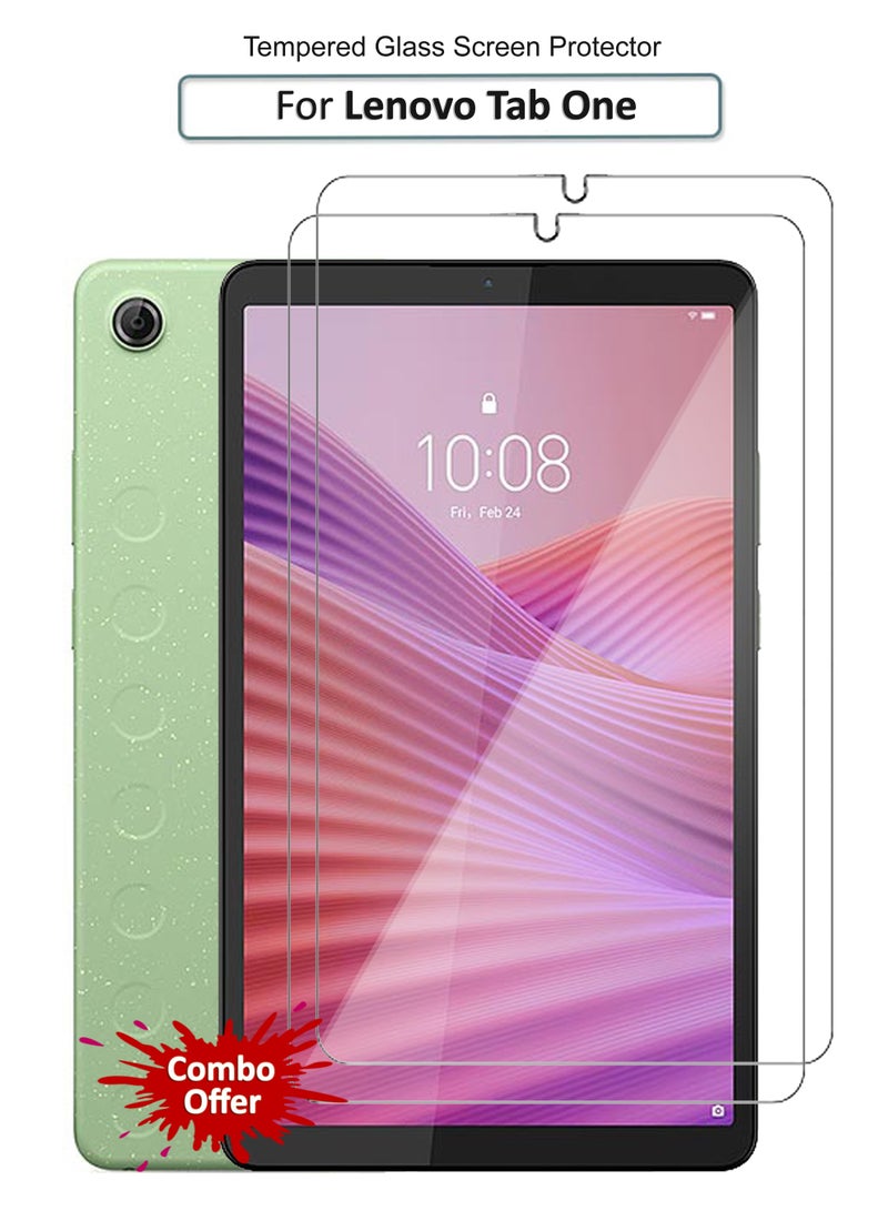 [2 قطع] لجهاز Lenovo Tab One 8.7" - واقي شاشة زجاجي مقسى - شفافية عالية، لمسة رقيقة، مضاد للانفجار، حواف دائرية سلسة، تركيب سهل، واقي شاشة - Image 1