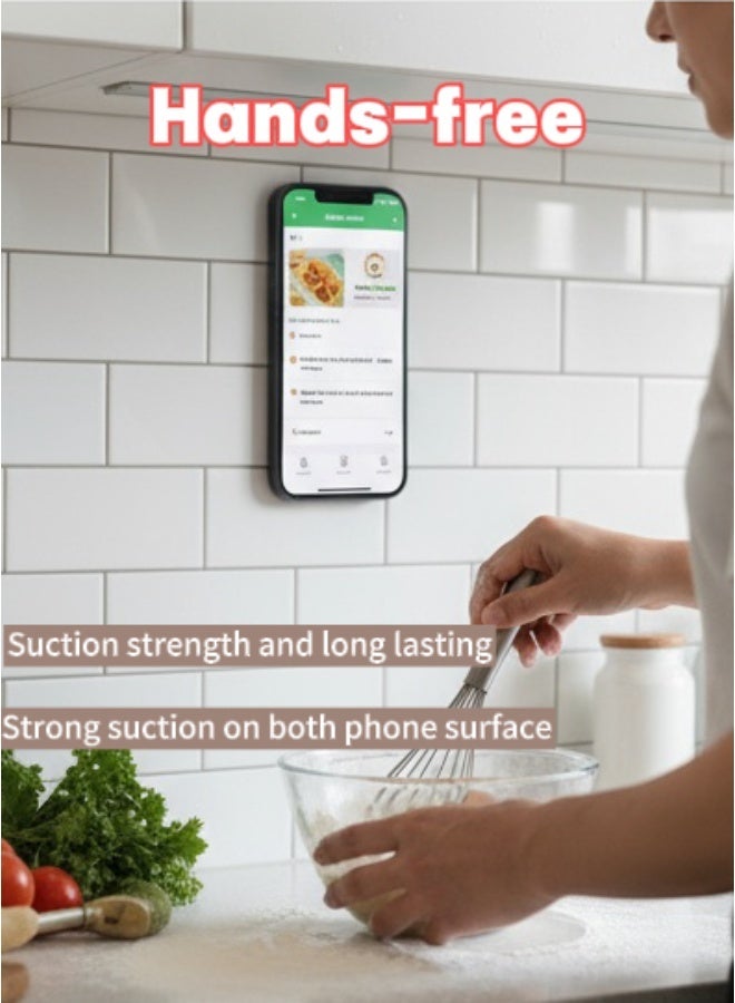 LAIAOCISI Phone Case Stand with Suction Base, 4 Colors - Non-Slip Silicone 2-in-1 Grip & Hands-Free Kickstand for iPhone Android (Black, White, Pink, Gray) - Image 4