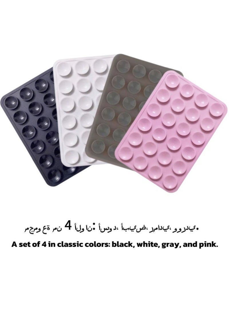 LAIAOCISI Phone Case Stand with Suction Base, 4 Colors - Non-Slip Silicone 2-in-1 Grip & Hands-Free Kickstand for iPhone Android (Black, White, Pink, Gray) - Image 5