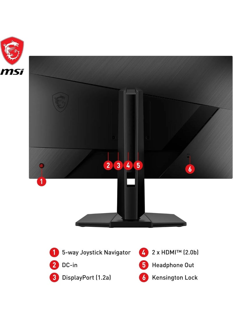 إم اس أي RENEWED MSI G272QPF E2 27 Inch WQHD Gaming Monitor - 2560 x 1440 Rapid IPS Panel, 180 Hz / 1ms GtG, 125% sRGB Colour Gamut, Adaptive Sync - DP 1.4a, HDMI 2.0b CEC BLACK - Image 5