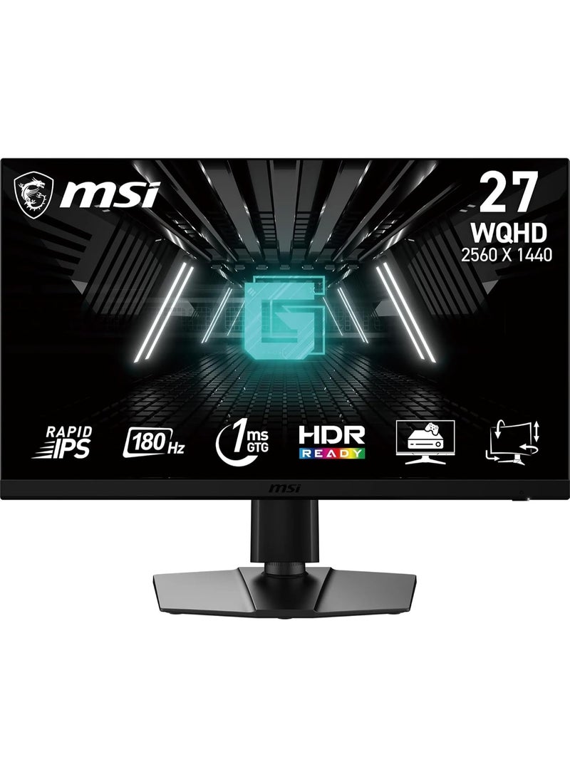 إم اس أي RENEWED MSI G272QPF E2 27 Inch WQHD Gaming Monitor - 2560 x 1440 Rapid IPS Panel, 180 Hz / 1ms GtG, 125% sRGB Colour Gamut, Adaptive Sync - DP 1.4a, HDMI 2.0b CEC BLACK - Image 1