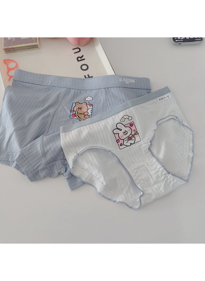 KUYING Brand New Comfortable Skin Friendly Breathable Couple Underwear Set Of 2
