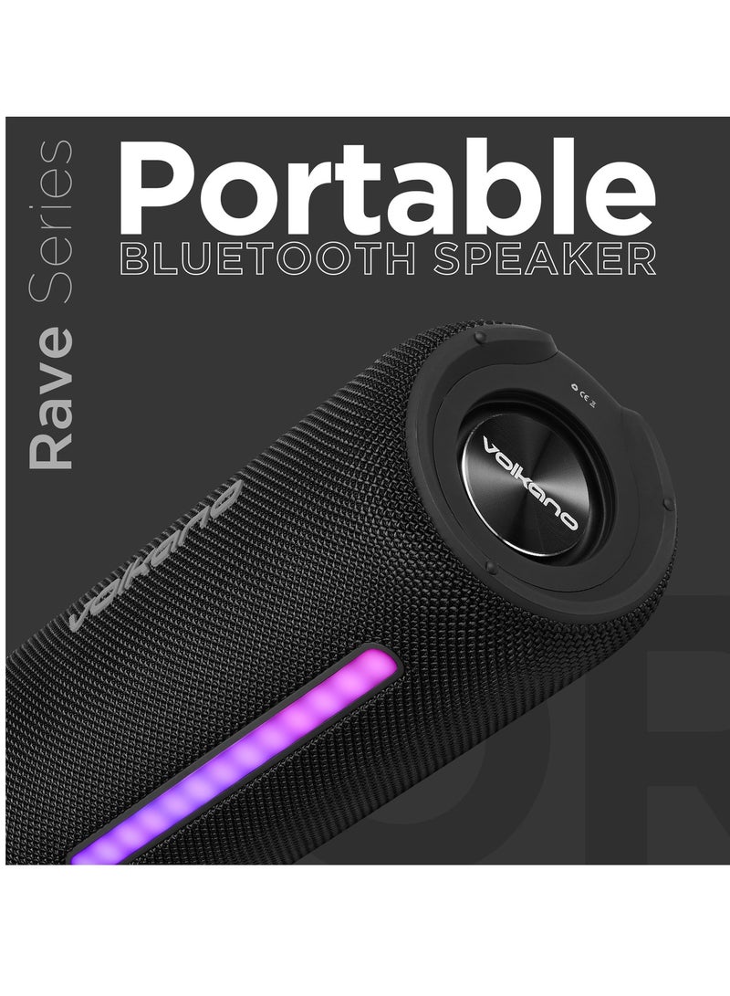 Volkano Rave Series Portable Bluetooth Speaker with IPX5 & LED IGHT, Upto 8 Hour Playtime, 1 Year Warranty  - Image 2