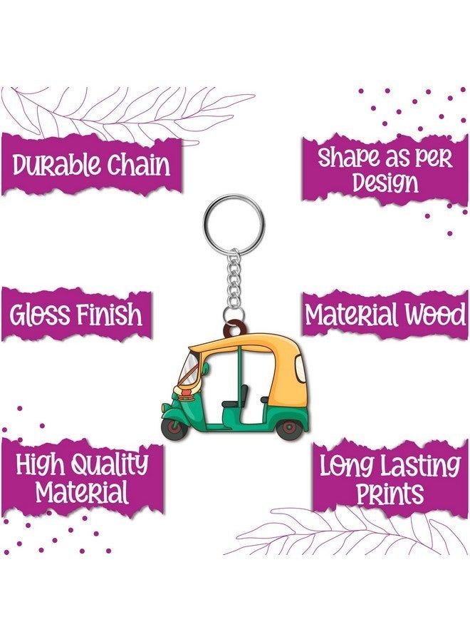 Bhai Please سلسلة مفاتيح خشبية من باي بليز للسيارة والدراجة والمكتب والمنزل (عبوة من 1) سلسلة مفاتيح ملونة مع حلقة | هدية للرجال والنساء والفتيات والأولاد، له ولها، متعددة الألوان - Image 5