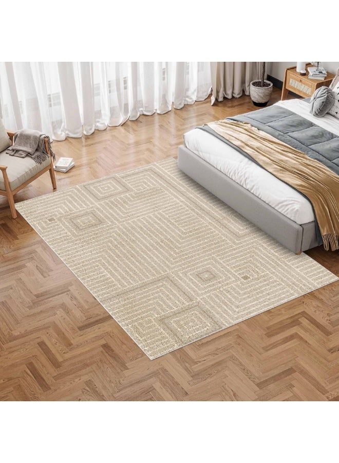 FASHION HOME Super Soft Area Rug Anti-Skid High Pile Soft Fluffy Rug Fuzzy Carpet for Living Room Bedroom Kids Room Nursery Dorm Home Decor  - Image 1