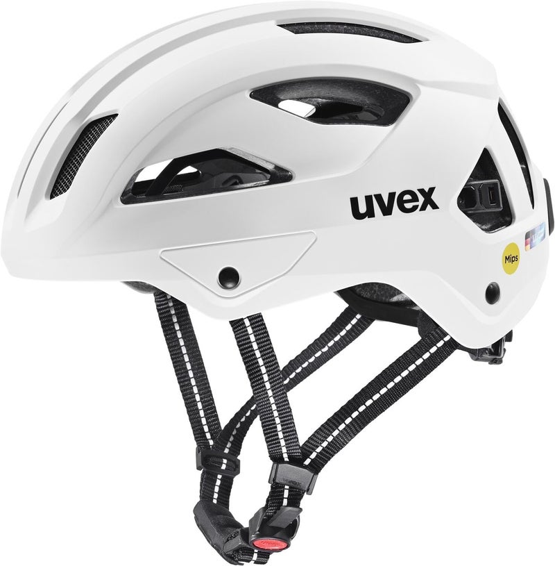 Uvex City Stride MIPS Hiplok Helmet – Urban Helmet for City Bike – White, Size 56-59 cm – Lockable Bicycle Protection