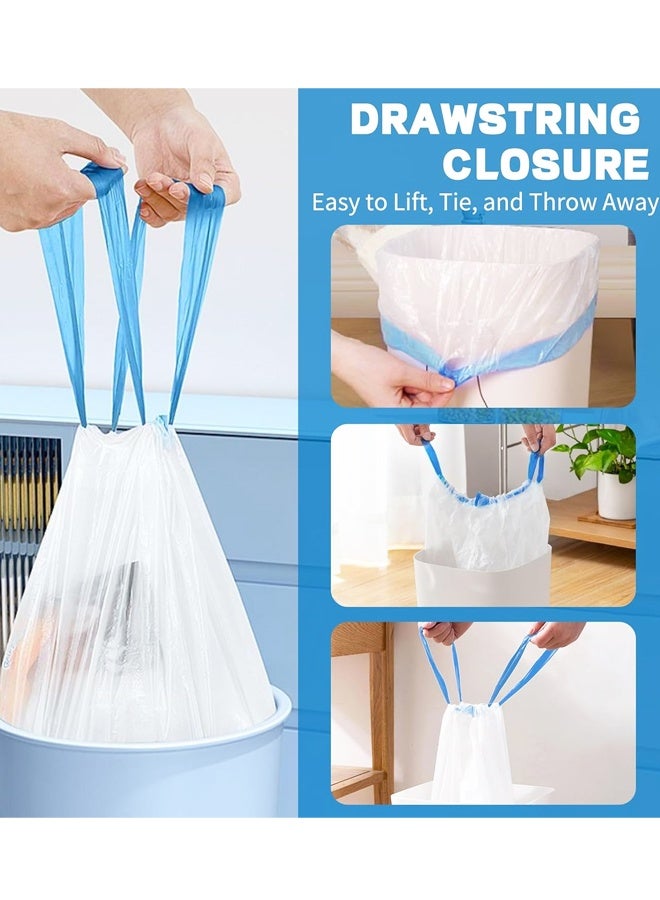4 Gallon Trash Medium Bags Drawstring,Separated Thick Plastic Wastebasket Liners for Toilet Home Office and Bedroom,75 Count - Image 4