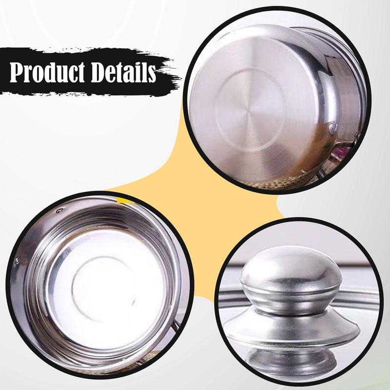 predolo Multi Size Kitchen Pots Set Stainless Steel Stockpots with Lids for Home Cooking - Image 3