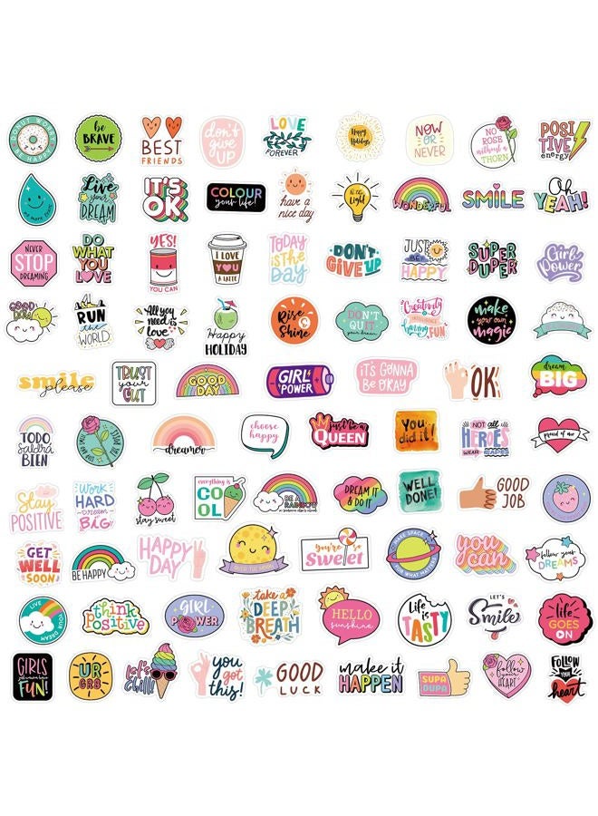 YAMIOW 160pcs Cute Positive Words Stickers for Kids Teens Adults, Modern Cute Inspirational Vinyl Stickers for Water Bottle Laptop Scrapbooking, Waterproof Vinyl Stickers Pack - Image 2