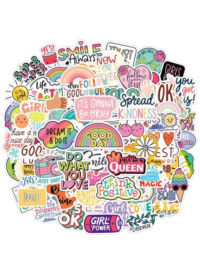 YAMIOW 160pcs Cute Positive Words Stickers for Kids Teens Adults, Modern Cute Inspirational Vinyl Stickers for Water Bottle Laptop Scrapbooking, Waterproof Vinyl Stickers Pack - Image 1