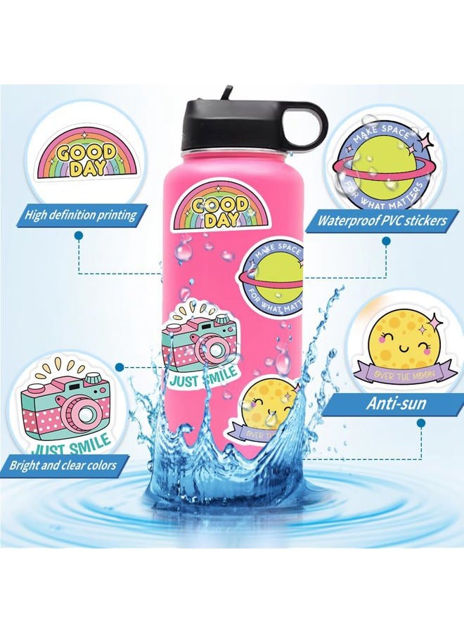 YAMIOW 160pcs Cute Positive Words Stickers for Kids Teens Adults, Modern Cute Inspirational Vinyl Stickers for Water Bottle Laptop Scrapbooking, Waterproof Vinyl Stickers Pack - Image 5