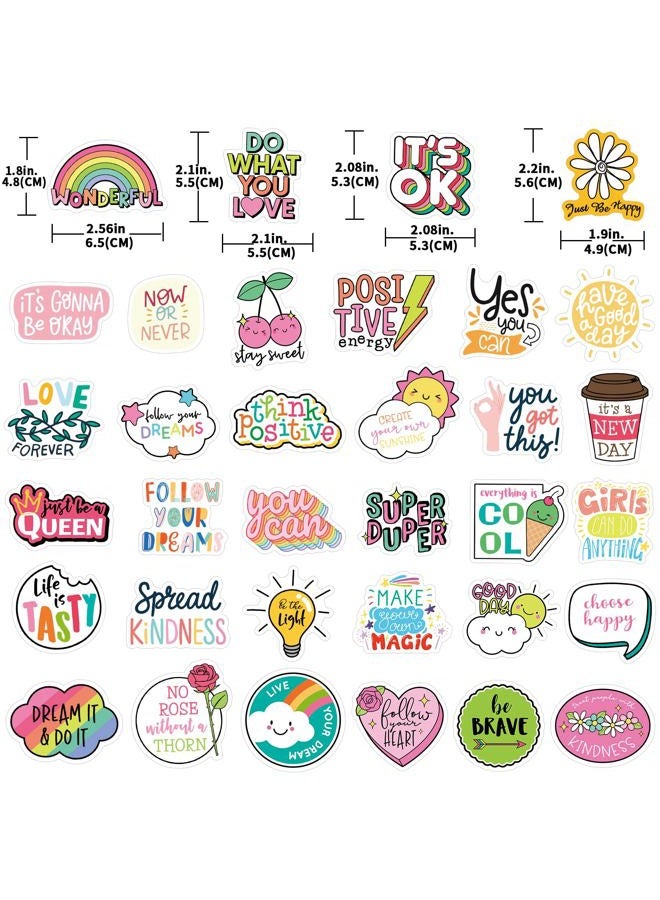 YAMIOW 160pcs Cute Positive Words Stickers for Kids Teens Adults, Modern Cute Inspirational Vinyl Stickers for Water Bottle Laptop Scrapbooking, Waterproof Vinyl Stickers Pack - Image 3