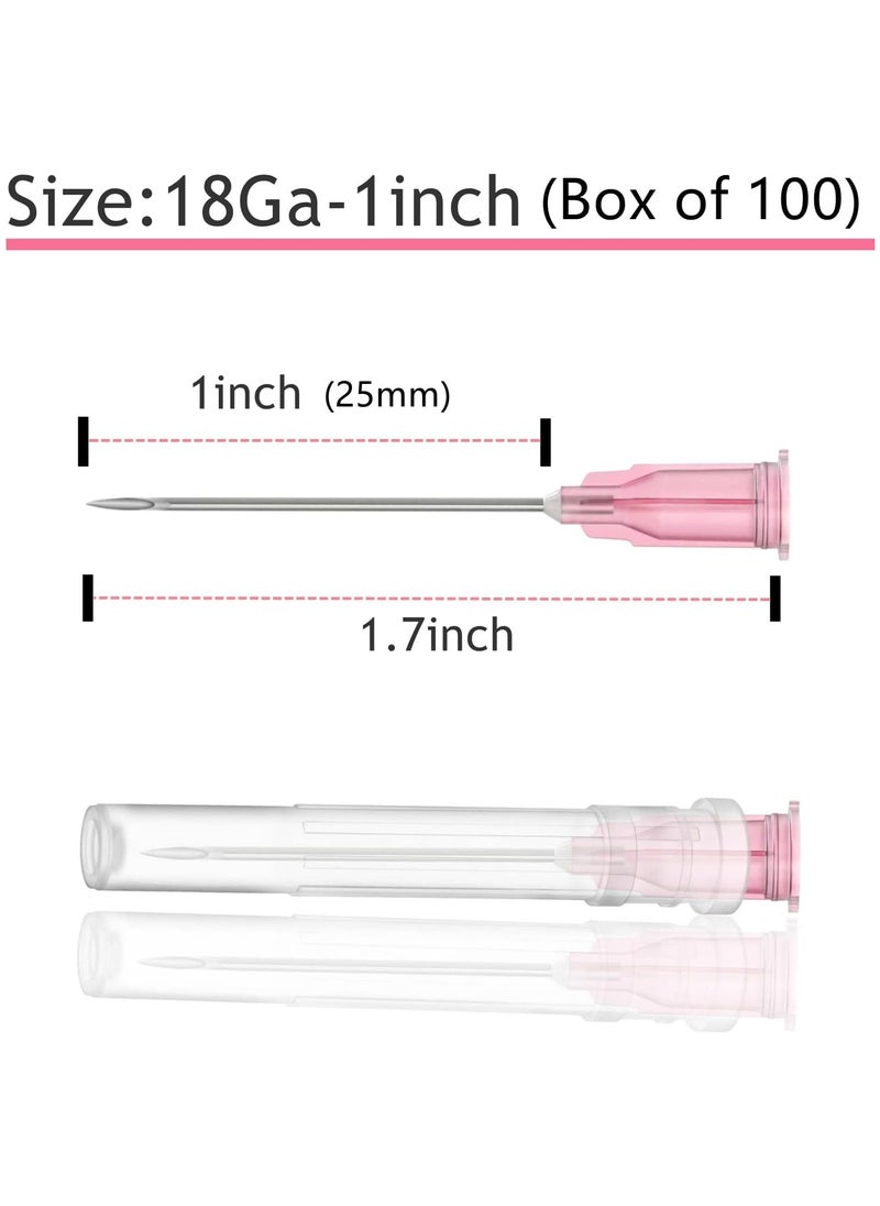 Generic - 18 Gauge 1 Inch Dispensing Syringe Needle 100PCS - Image 1