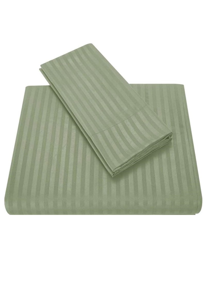 Blueberry Striped Sheet Set Sheets Deep Pockets Machine Washable Hotel Bedding Silky Soft 200x200+20cm - Image 1