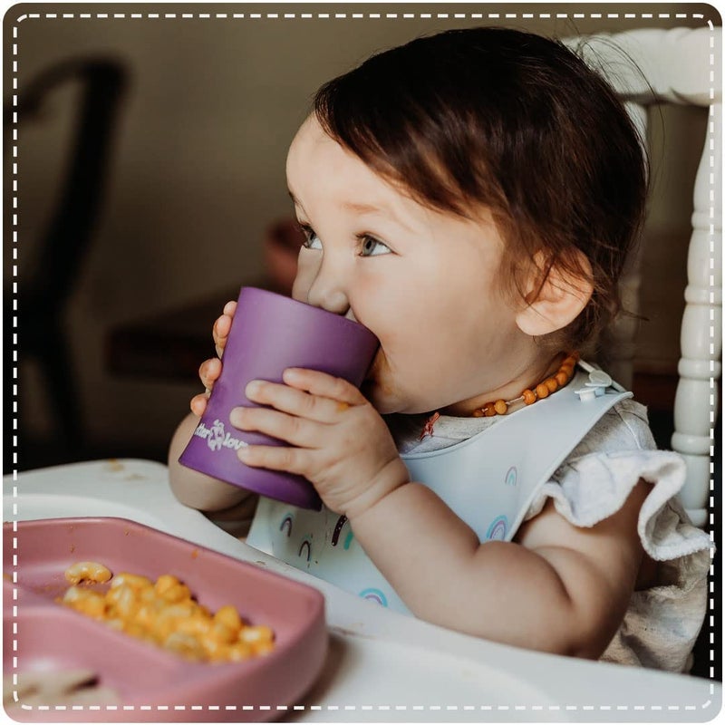 otterlove Silicone Baby & Toddler Training Cup - Pediatric OT Approved - 100% Platinum Pure LFGB Silicone - Unbreakable - Plastic Free - Tiny Cup Perfect for Baby Led Weaning - Image 3