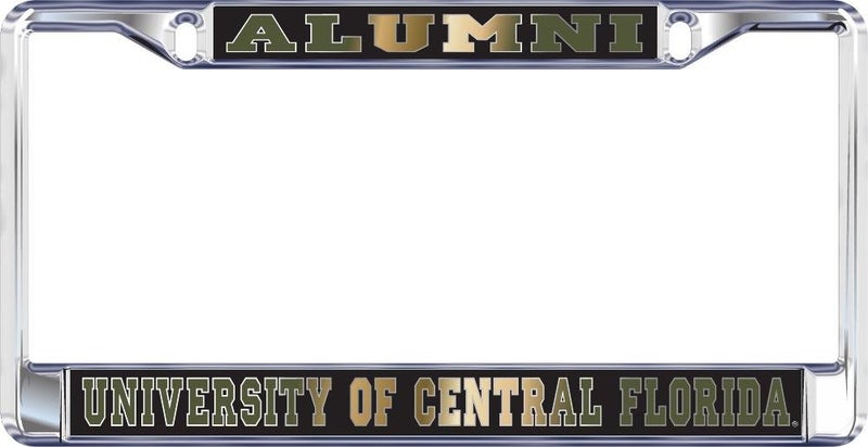 UCF Central Florida Mirrored Alumni License PlateTag Frame