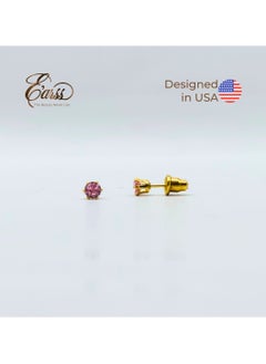 4 mm Cubic Zirconia Round Pink | Stainless Steel | 18K Gold Plated - pzsku/Z4E16FD4F1A26F6704DA6Z/45/_/1737699297/0410b1ef-08a0-47ae-85ed-79c9a461f378