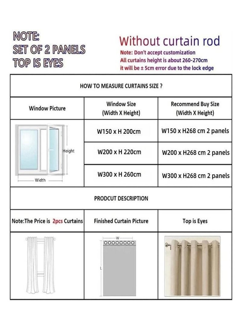 Generic - 2 Panels Sheer Curtains for Bedroom or Livingroom Decoration Multicolour - Image 1