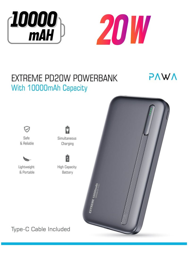 PAWA Extreme PD20W Powebank With 10000mAh Capacity-black - Image 1