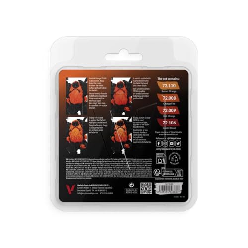 Vallejo - Orange Color Set | Game Color | Contains 4 Bottles x 18 ml (0.60 fl.oz.) - Image 2
