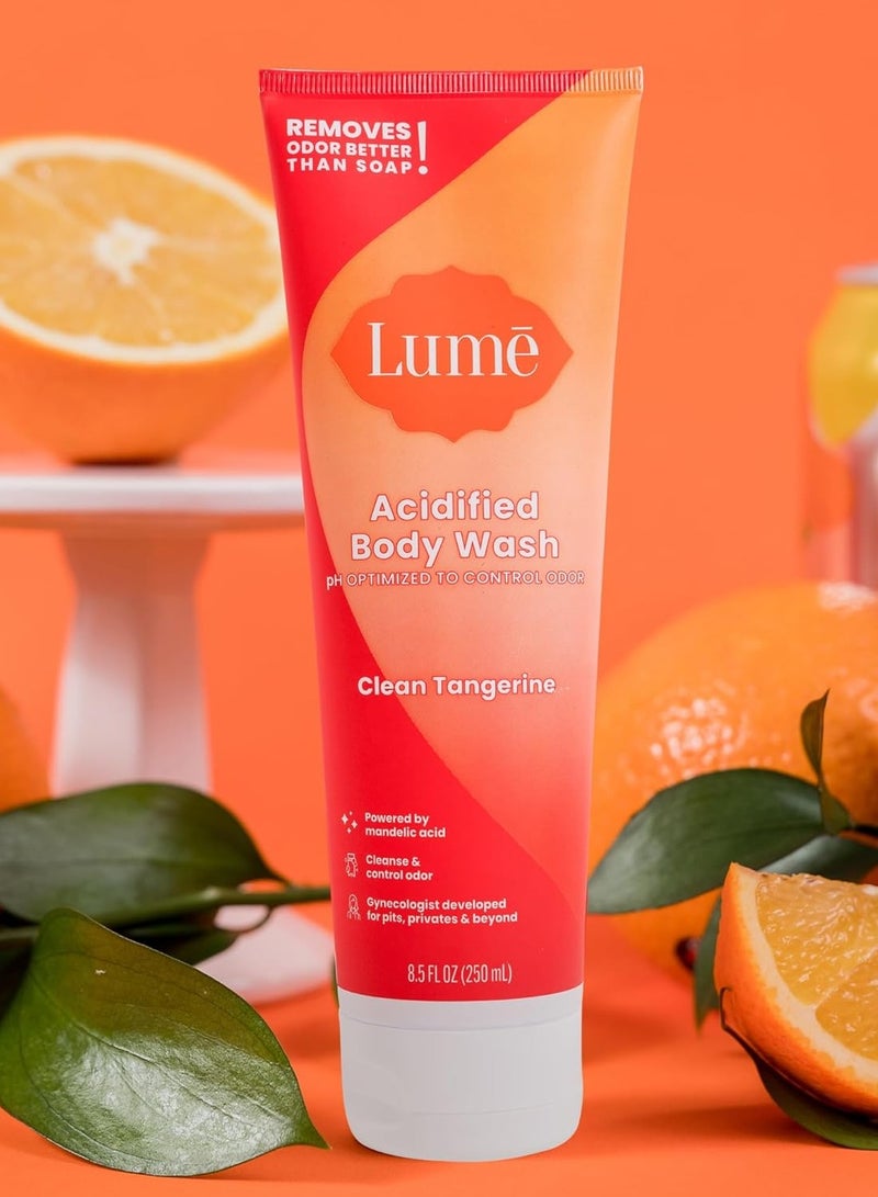 لومي غسول الجسم المُحمض من لومي - يزيل الروائح الكريهة أفضل بثلاث مرات ونصف من الصابون، ويتحكم في الرائحة لمدة ٢٤ ساعة، ٨٫٥ أونصة (برائحة الفاوانيا الزهرية) - Image 1