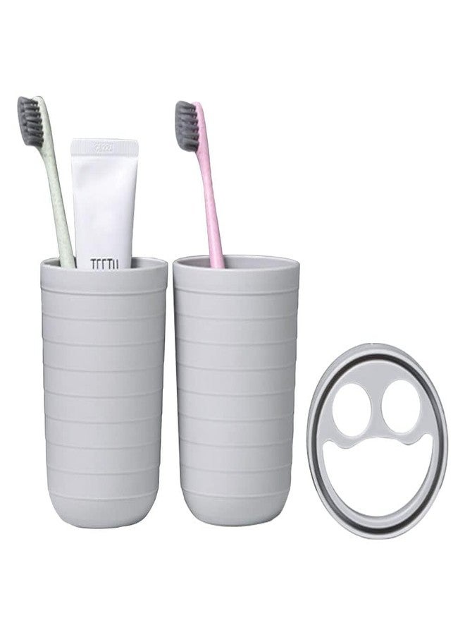 DIMAZO Plastic Portable Hiking Camping Travel Toothbrush & Toothpaste Holder Bathroom Storage Organizer Case (Multi Color) Set of -1 - Image 5