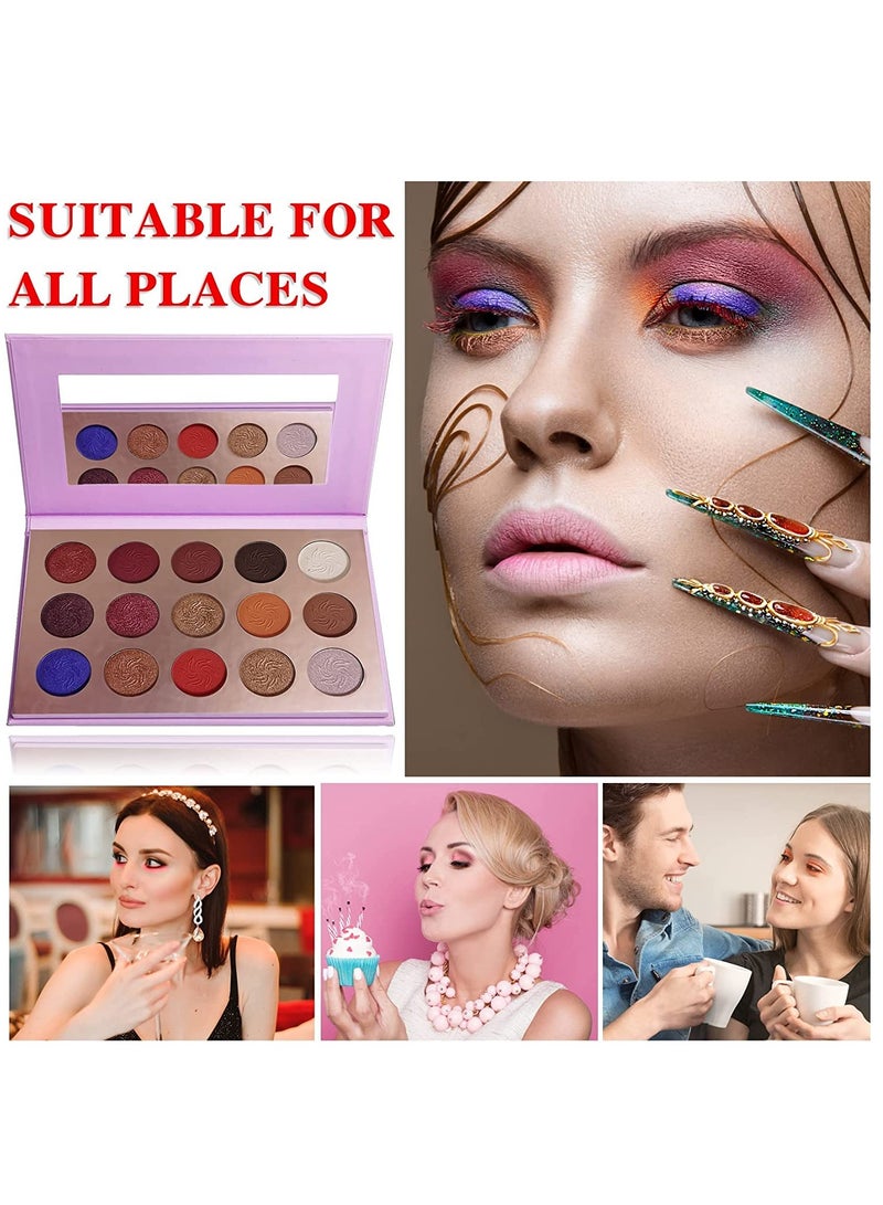 SYOSI Purple Eyeshadow Palette 15 Colors Eye Shadow Pallete Sets Highly Pigmented Matte Glitter Colorful Long Lasting Blendable Dream Purple Pink Dark Red Violet Makeup Pallet for Women - Image 5