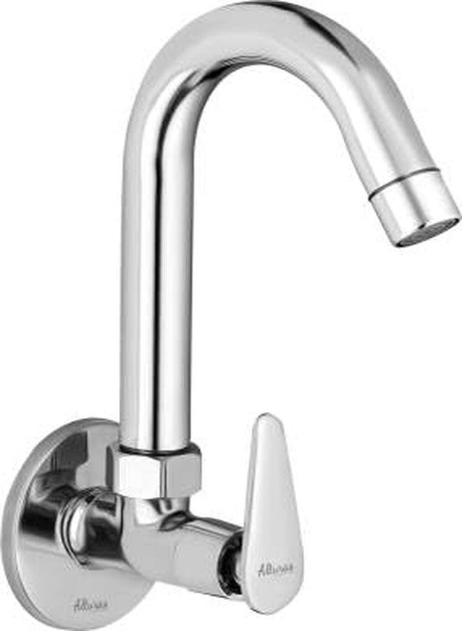 Alturas Fusion Brass Sink Cock with swiveling Spout/Wall Mounted - Image 1