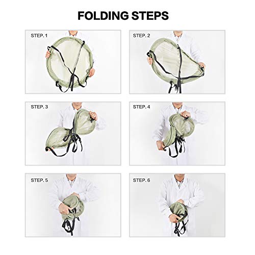 iPower GLDRYRD2L4 4Layer Green Mesh Hanging Herb Drying Rack Heavy Duty Ring for Hydroponic Plant, Free Storage Bag and Hook Included, 2Ft 4-Layer - Image 5