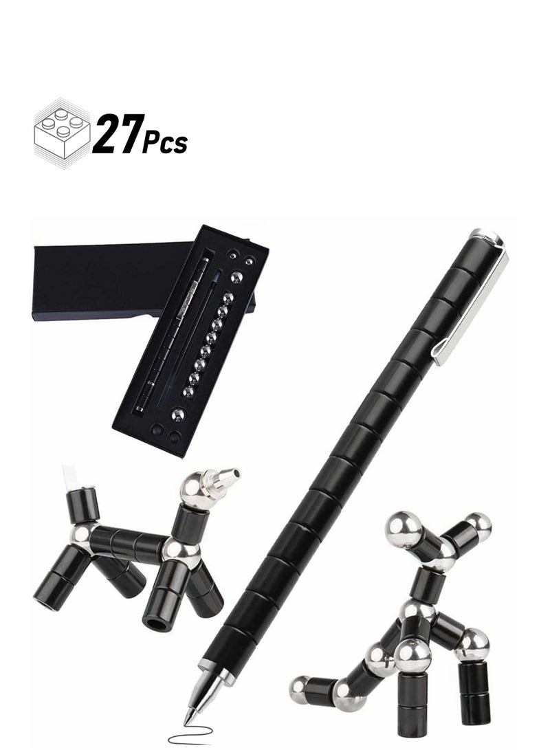 Magnetic Fidget Pen for Stress Relief, Multifunctional Metal Ballpoint Pen, Creative Writing Tool with Magnetic Features  - Image 1